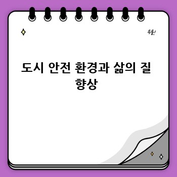도시 안전 환경과 삶의 질 향상