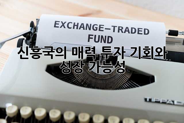신흥국의 매력: 투자 기회와 성장 가능성