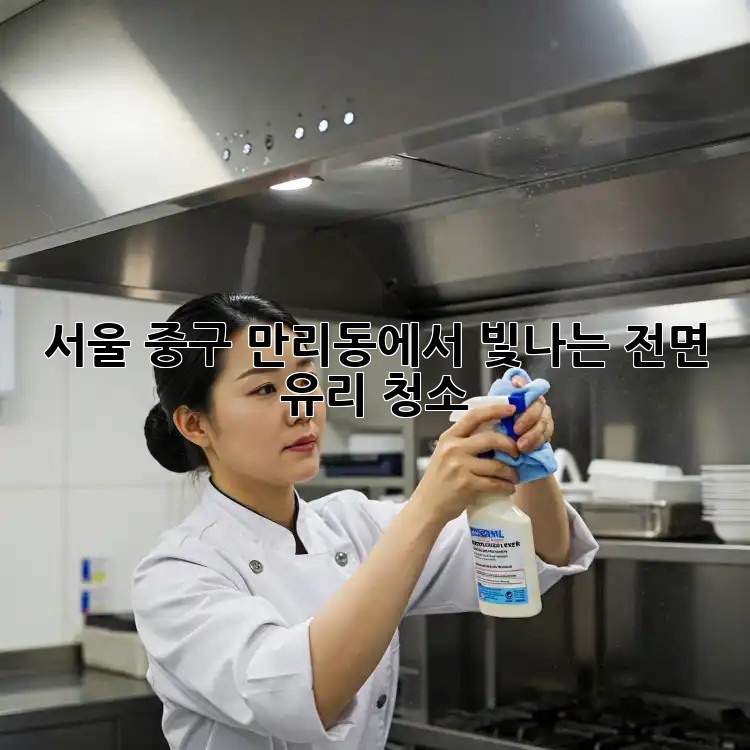 서울 중구 만리동에서 빛나는 전면 유리 청소!