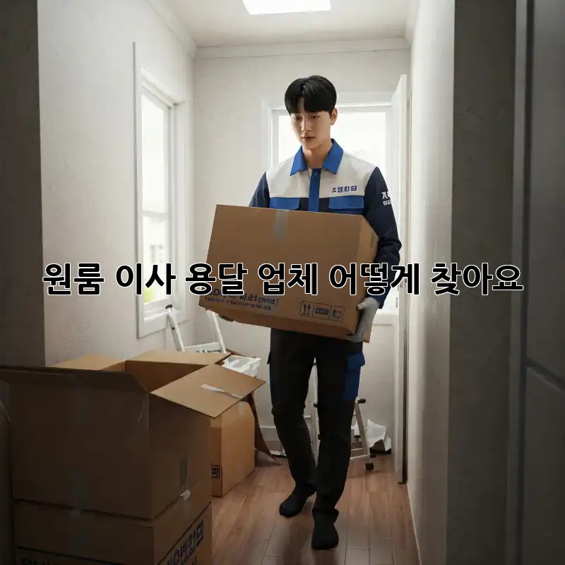 원룸 이사, 용달 업체 어떻게 찾아요?