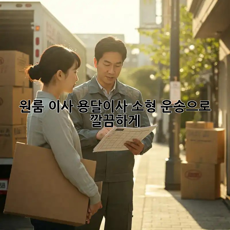 원룸 이사? 용달이사 소형 운송으로 깔끔하게!
