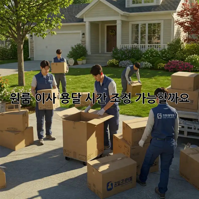원룸 이사 용달, 시간 조정 가능할까요?