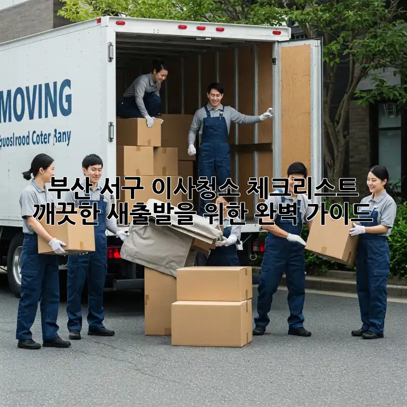 부산 서구 이사청소 체크리스트: 깨끗한 새출발을 위한 완벽 가이드