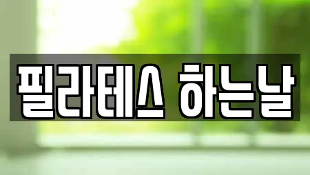 필라테스 하는날
