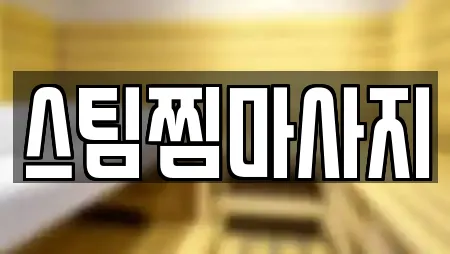 스팀찜마사지