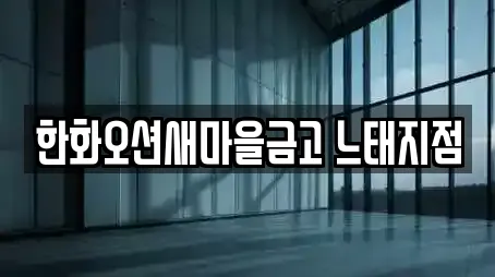 한화오션새마을금고 느태지점
