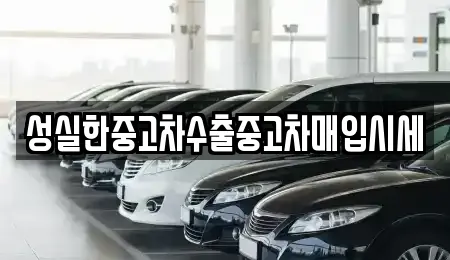 성실한중고차수출중고차매입시세