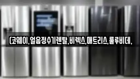 (코웨이,얼음정수기렌탈,비렉스,매트리스,룰루비데,