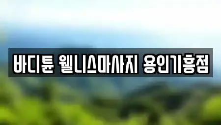 바디튠 웰니스마사지 용인기흥점