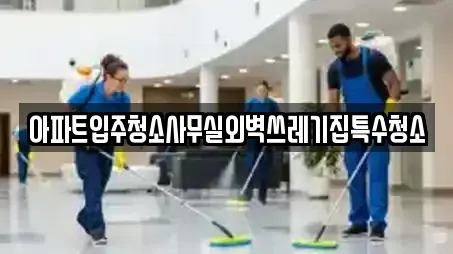 아파트입주청소사무실외벽쓰레기집특수청소