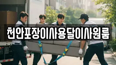 천안포장이사용달이사원룸