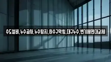수도설비,누수공사,누수탐지,하수구막힘,대구누수,변기세면대교체