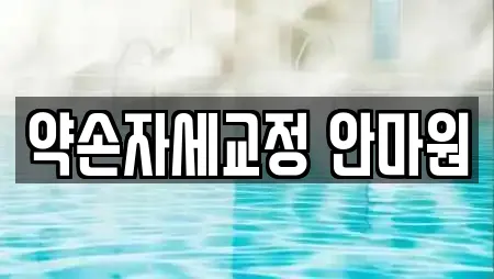약손자세교정 안마원