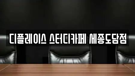 디플레이스 스터디카페 세종도담점