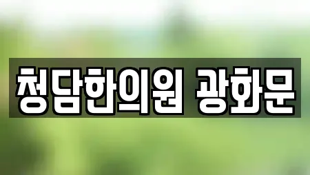청담한의원 광화문