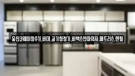 웅진코웨이정수기,비데,공기청정기,비렉스안마의자,매트리스,렌탈