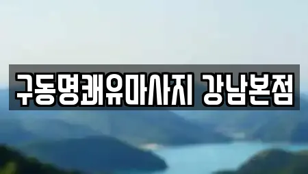 구동명쾌유마사지 강남본점