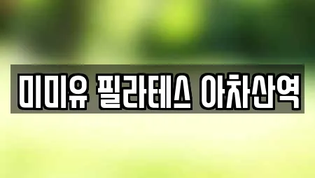 미미유 필라테스 아차산역