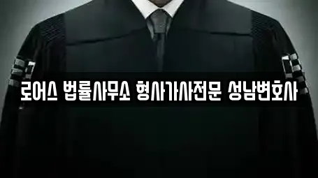 로어스 법률사무소 형사가사전문 성남변호사