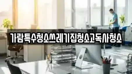 가람특수청소쓰레기집청소고독사청소