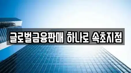 글로벌금융판매 하나로 속초지점