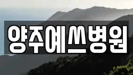 양주예쓰병원