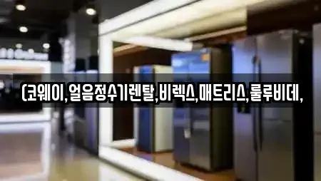 (코웨이,얼음정수기렌탈,비렉스,매트리스,룰루비데,
