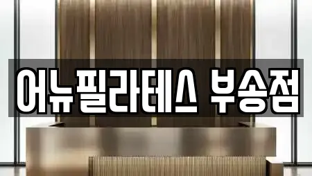 어뉴필라테스 부송점