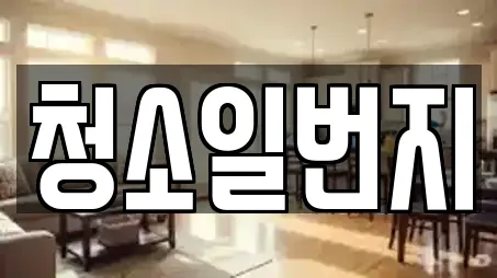 청소일번지