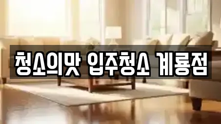 청소의맛 입주청소 계룡점