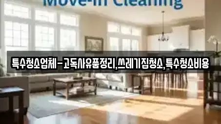특수청소업체-고독사유품정리,쓰레기집청소,특수청소비용