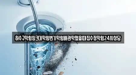 하수구막힘싱크대막힘변기막힘배관막혔을때집수정막힘24시상담
