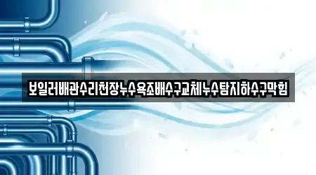 보일러배관수리천장누수욕조배수구교체누수탐지하수구막힘