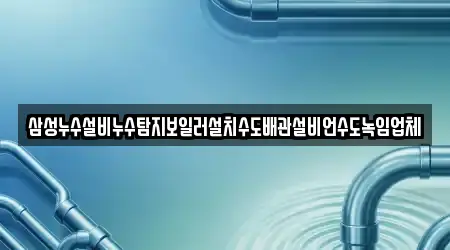 삼성누수설비누수탐지보일러설치수도배관설비언수도녹임업체