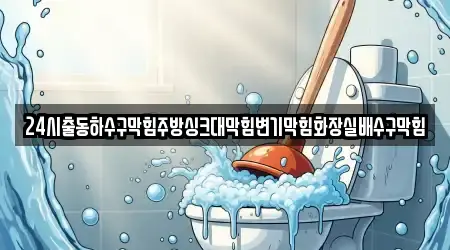 24시출동하수구막힘주방싱크대막힘변기막힘화장실배수구막힘