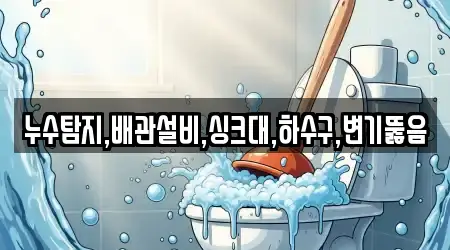 누수탐지,배관설비,싱크대,하수구,변기뚫음