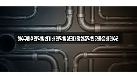 하수관 막힘 집중 경기 포동 3 리스트