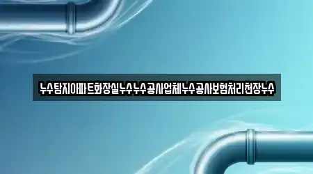 누수탐지아파트화장실누수누수공사업체누수공사보험처리천장누수