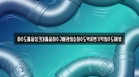 하수도뚫음싱크대뚫음하수구배관청소하수도역류변기막힘수도해빙