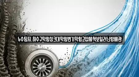 누수탐지.하수구막힘싱크대막힘변기막힘고압세척보일러난방배관