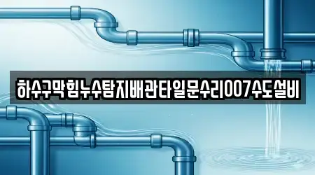 하수구막힘누수탐지배관타일문수리007수도설비