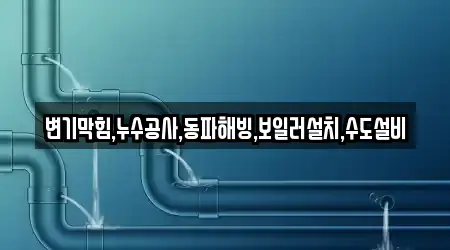 변기막힘,누수공사,동파해빙,보일러설치,수도설비
