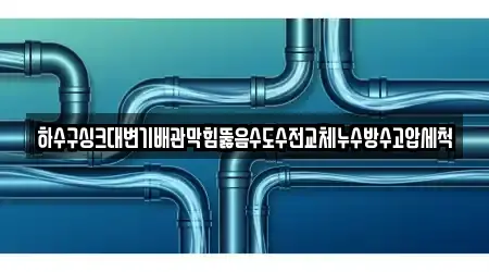 하수구싱크대변기배관막힘뚫음수도수전교체누수방수고압세척