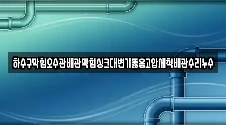 하수구막힘오수관배관막힘싱크대변기뚫음고압세척배관수리누수