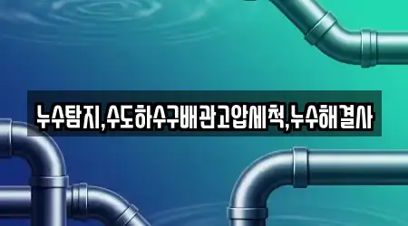 누수탐지,수도하수구배관고압세척,누수해결사