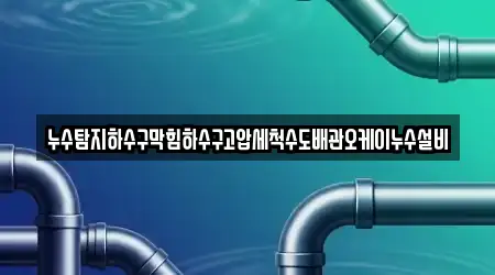 누수탐지하수구막힘하수구고압세척수도배관오케이누수설비