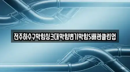 전주하수구막힘싱크대막힘변기막힘S배관클린업