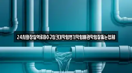 24시화장실역류하수구싱크대막힘변기막힘배관막힘잘뚫는업체