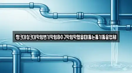 씽크대싱크대막힘변기막힘하수구막힘막혔을때뚫는뚫기뚫음업체