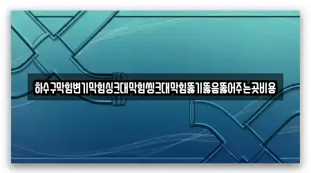 하수구막힘변기막힘싱크대막힘씽크대막힘뚫기뚫음뚫어주는곳비용